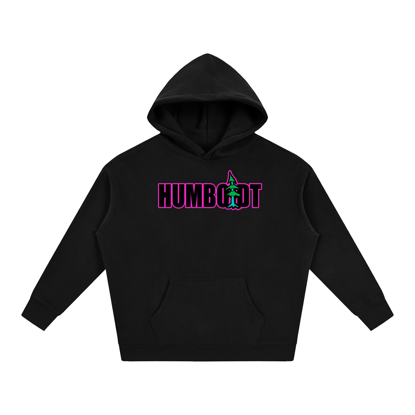 Humboldt Blockstyle Oversize Fleeced Pullover Hoodie Hot Pink Colorway - CUSTOM ORDER