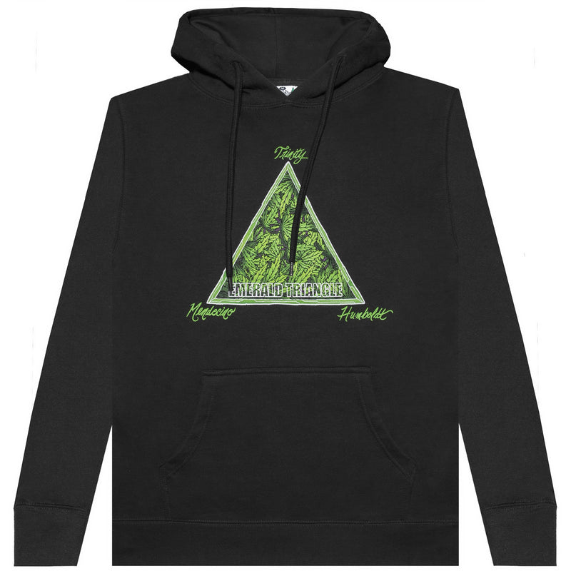 Emerald Triangle Pullover Hoodie Black