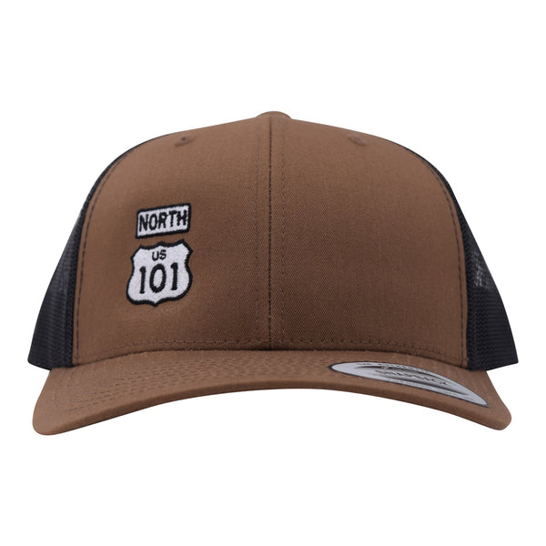 CB 101 North Retro Trucker Snap Hat Coyote Brown/Black