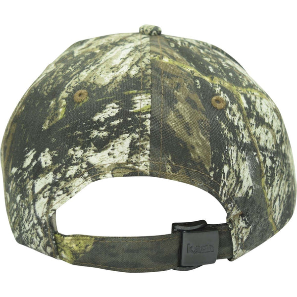 Curved Bill Camo Leather Patch Strap Hat Mos Breakup