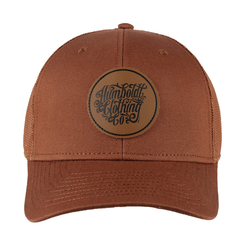 Curved Bill Union Leather Patch Hat Clay