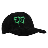 Curved Bill 707 Corduroy Ace Snap Hat Black