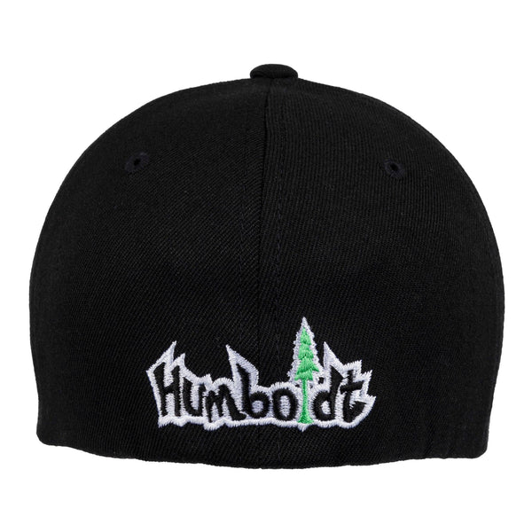 Curved Bill 707 Wool Flex Hat Black-White