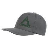 Curved Bill Celtic Triangle Wool Flex Hat Grey-Dark Green