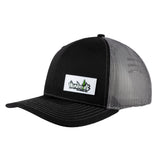 Curved Bill PVC Label Richardson 112 Snap Hat Black/Charcoal