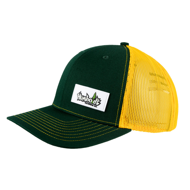 Curved Bill PVC Label Richardson 112 Snap Hat Dark Green/Gold