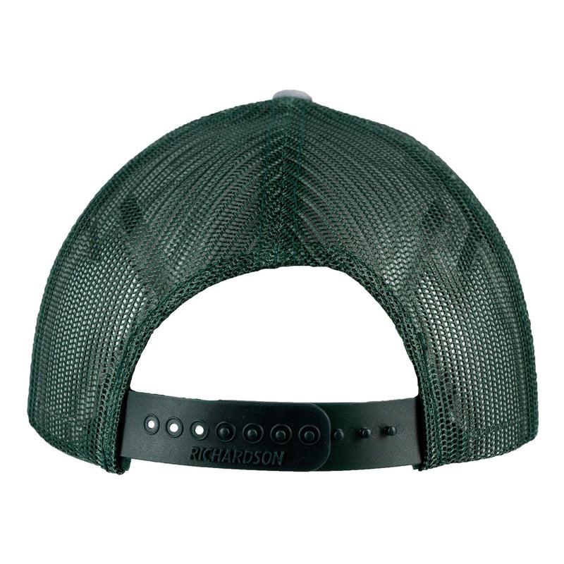 Curved Bill PVC Label Richardson 112 Snap Hat Heather/Dark Green