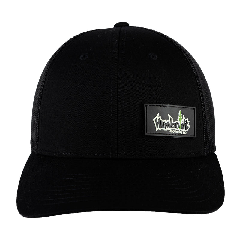Curved Bill PVC Label Richardson 115 Snap Hat Black