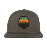 FB Mountain Scene Stock Canvas Hat Walnut