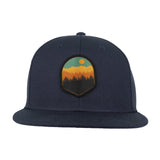 FB Mountain Scene Stock Canvas Strap Hat Midnight Blue