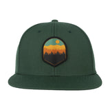 FB Mountain Scene Stock Snap Hat Forest Green