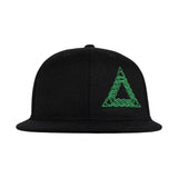 Flat Bill Celtic Triangle Flex Hat Black-Kelly