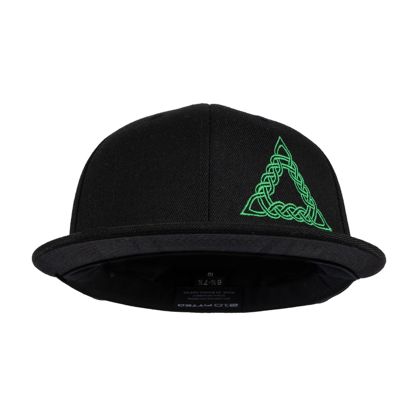 Flat Bill Celtic Triangle Flex Hat Black-Kelly