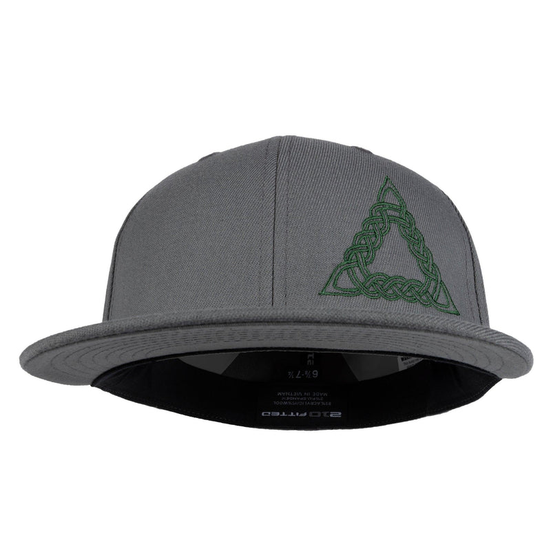 Flat Bill Celtic Triangle Flex Hat DarkGrey-Green