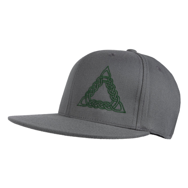 Flat Bill Celtic Triangle Flex Hat DarkGrey-Green