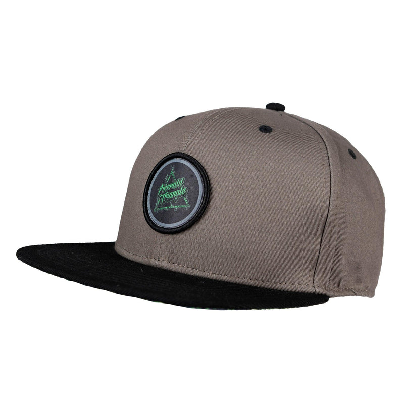 Flat Bill Emerald Triangle Patch Snap Hat