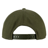 Flat Bill Stock Leather Patch Hat Army