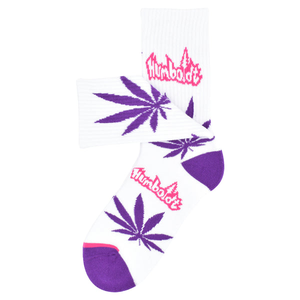 High Life Premium Blend Socks White-Purple-Hot Pink