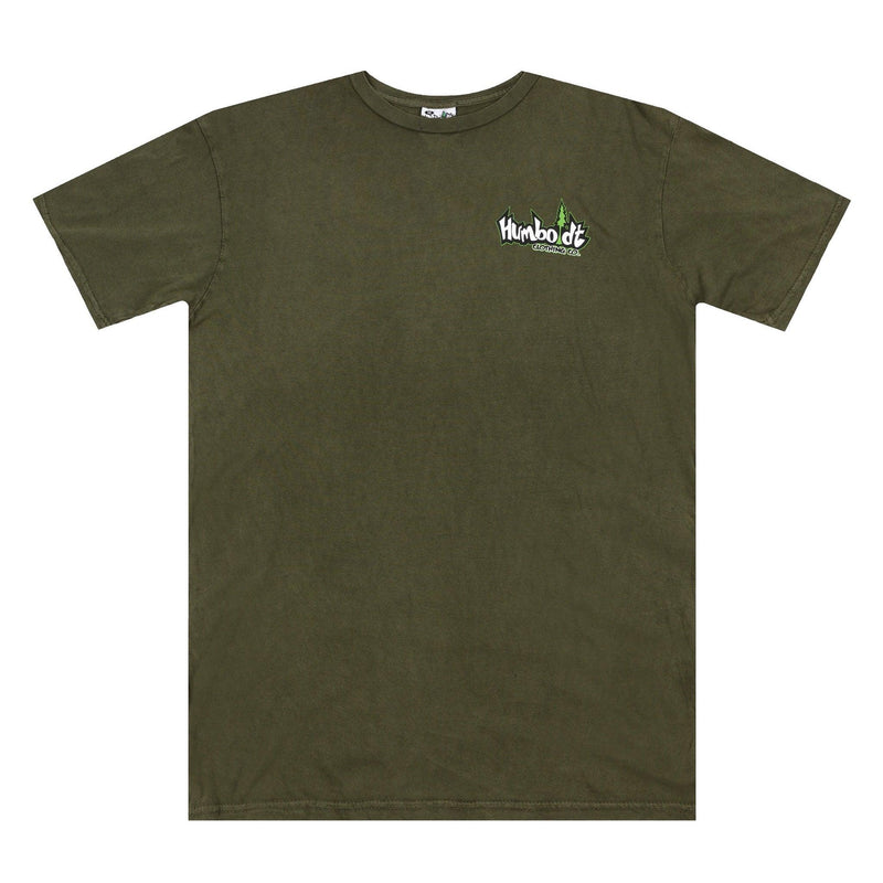 Humboldt Small Logo Mineral Wash Tshirt Vintage Olive