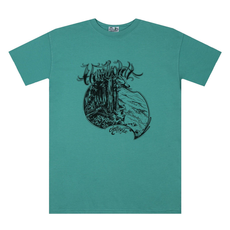 Inked Paradise Dyed Tshirt Sea Green