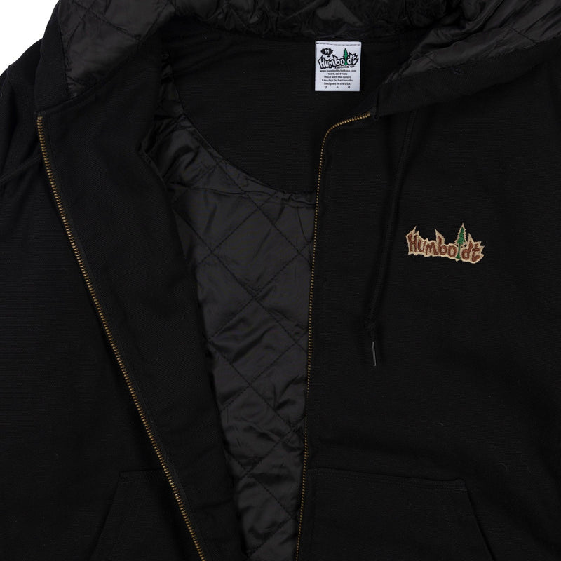 Insulated Workwear Canvas Zip Jacket Black