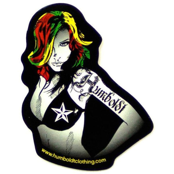 Rasta Girl Sticker - Humboldt Clothing Company